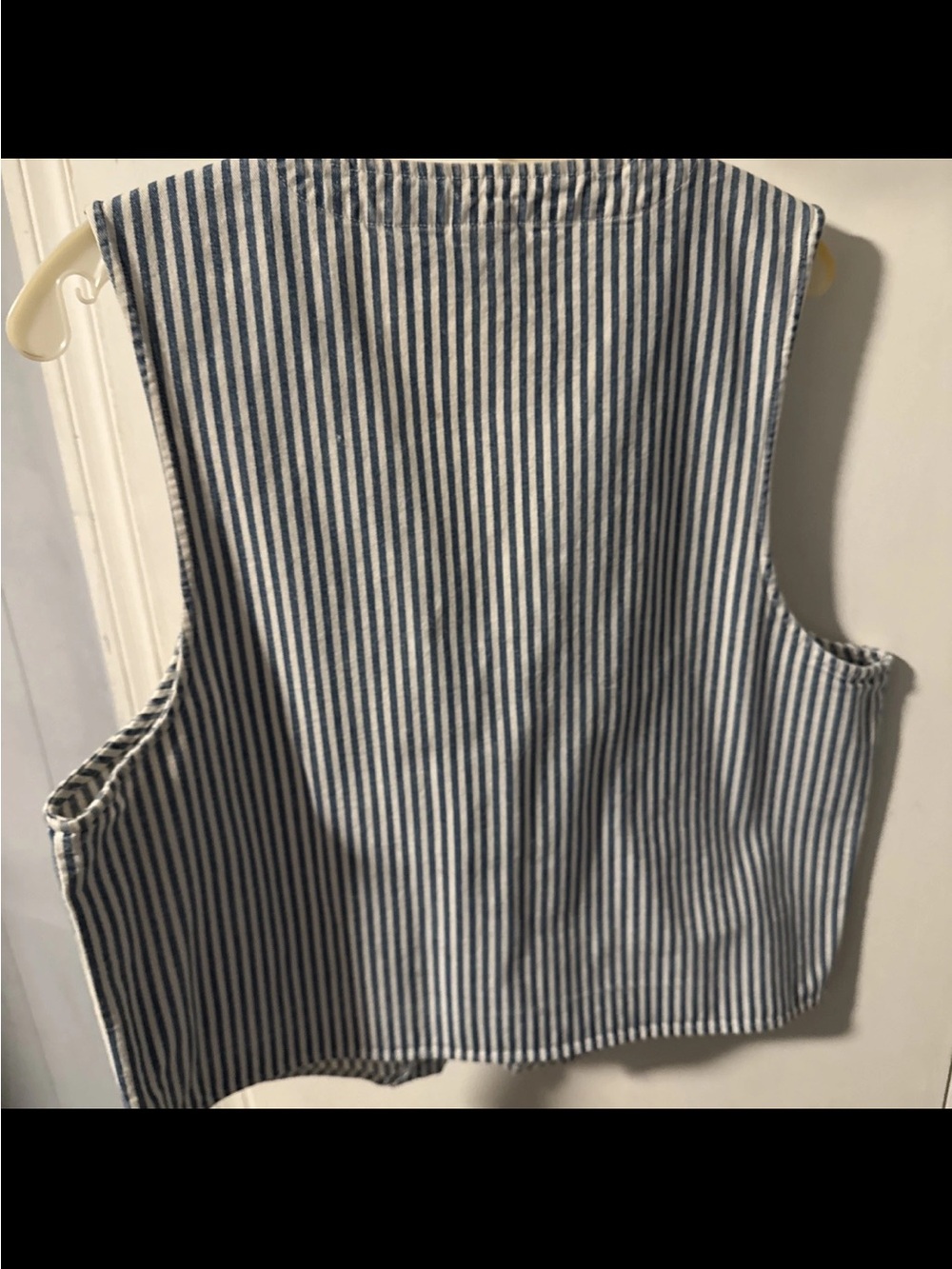 Warner Bros. Blue & White Striped Crop Vest